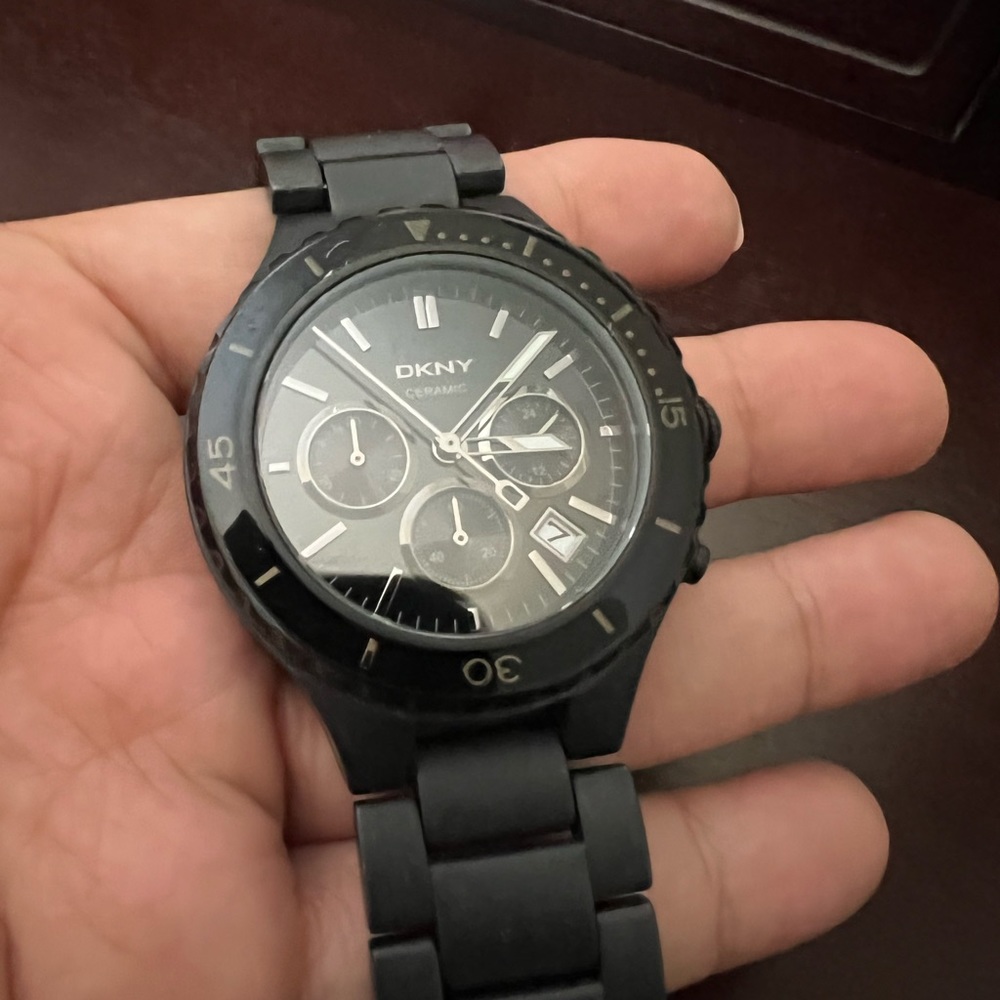 Black Matte ceramib DKNY watch